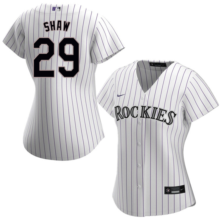 Nike Women #29 Bryan Shaw Colorado Rockies Baseball Jerseys Sale-White